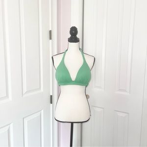 Victoria’s Secret seafoam green string bikini top w/ padded cups, size Large